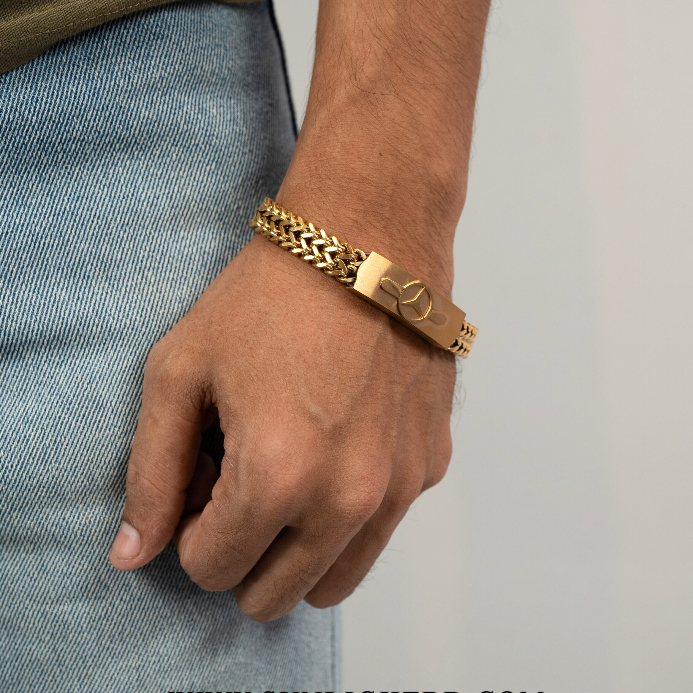 Gold Mercedes Bracelet
